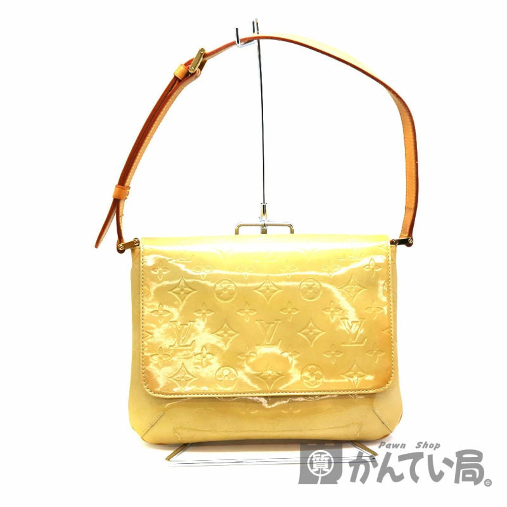 LOUIS VUITTON Thompson Street Monogram Vernis Yellow Shoulder Bag